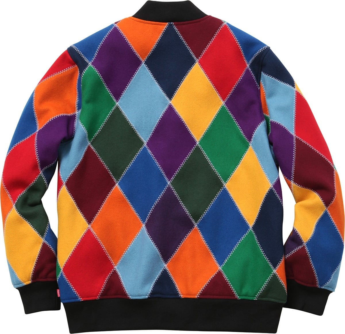 Harlequin Wool Varsity Jacket view 4